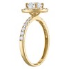 Naturalux 14K Gold 1.65 cttw Lab Grown Diamond Halo Ring - 2 of 4