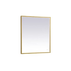 Elegant Lighting Pier 24x36 inch LED Mirror with Adjustable Color Temperature 3000K/4200K/6400K in Brass - 1 of 4