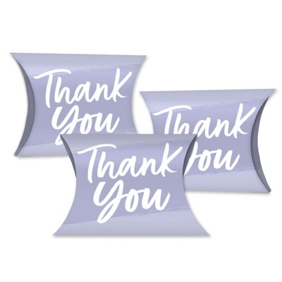 Big Dot of Happiness Purple Elegantly Simple - Favor Gift Boxes - Guest Party Favors Petite Pillow Boxes - Set of 20