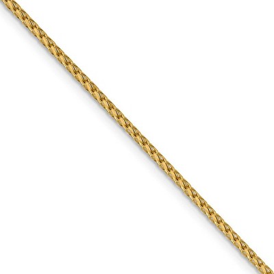 Black Bow Jewelry 1.6mm 14k Yellow Gold Diamond Cut Open Franco Chain Necklace