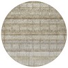 Taupe Gray And Beige Striped Washable Indoor Outdoor Area Rug - 4 of 4