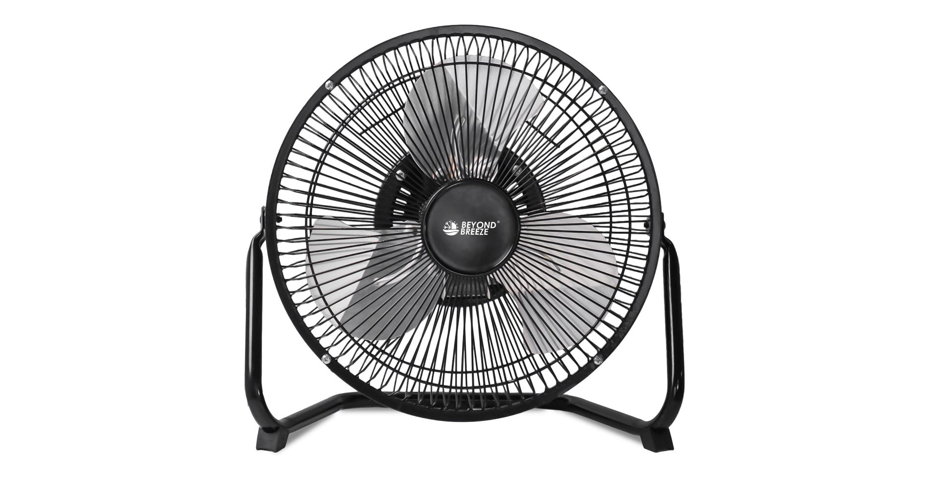 BEYOND BREEZE 9 Inch All Metal Cradle Floor Fans with Adjustable Tilt, Small Desk Fan for Home Office