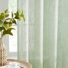 HLC.ME Linda Faux Linen Textured Semi Sheer Privacy Sun Light Filtering Window Rod Pocket Thick Curtains Panels, Set of 2 - 3 of 4