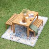 Cambridge Casual Abbington Rectangle Teak Wood Outdoor Dining Table - 3 of 4