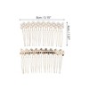 Unique Bargains Women's Three Row Faux Pearl Hair Comb Insertion Tool Gold Tone 1 Pc - 2 of 3