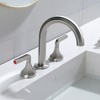 CLIHOME Hexagon 8 in. Widespread Double-Handle 3-Hole Brass Bathroom Sink Faucet With Hose - 3 of 4