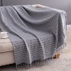 KTMBDW Striped Collection Cotton Throw Blanket Set of 2, 50x60 Inch - 2 of 4