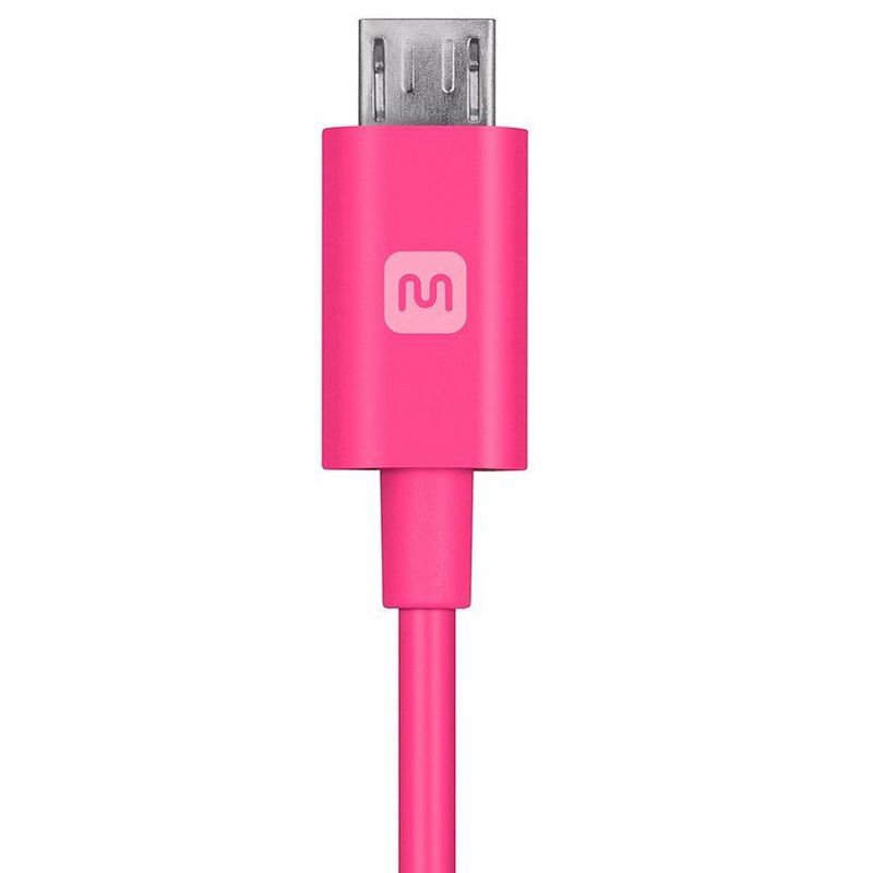 Monoprice USB Type-A to Micro Type-B Cable - 10 Feet - Pink | 2.4A, 22/30AWG - Select Series, 5 of 7