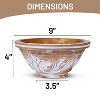 Mela Artisans Baspa Valley Bowl Medium in Antique White 9x9x4" - 4 of 4