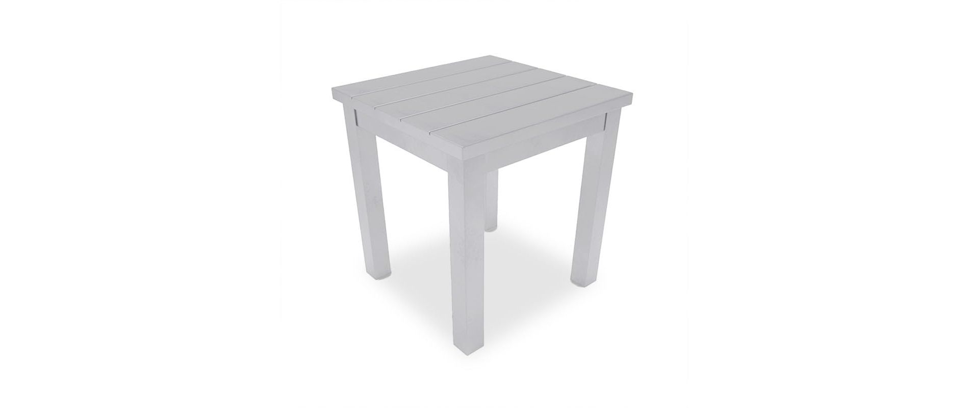 Covers&All Studio 20 in Square End Table, Pearl River Grey Wicker Finish, 20 x 20 x 20