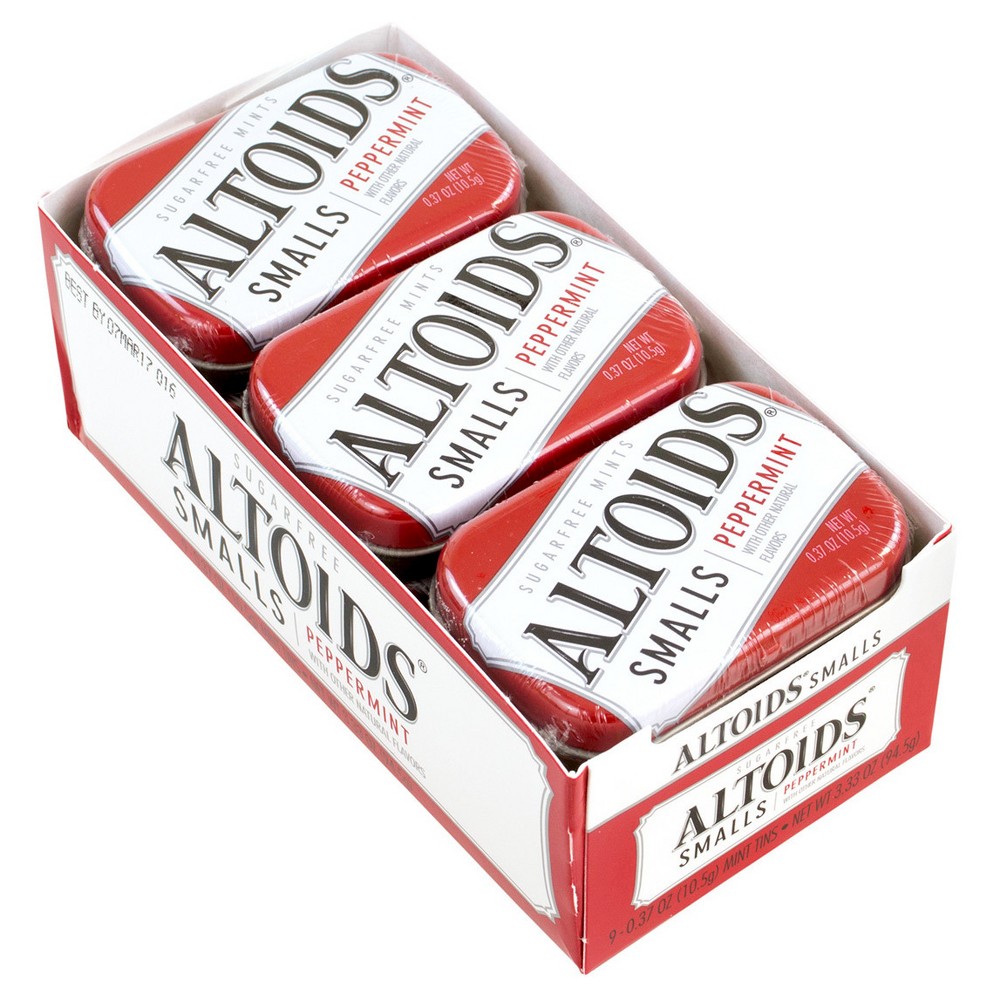 UPC 022000222787 product image for Altoids Sugar Free Peppermint Mints .37 oz 9 Count | upcitemdb.com