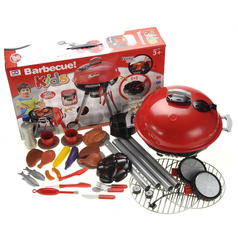 Link 20pc Cook and Play Barbecue BBQ Cooking Kitchen Toy, Interactive Grill, Cooking Playset for Kids, 4 of 8