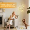 GTCLIGHTING Morden Crystal Floor Lamps for Living Room, 3-Light Standing Tall Lamp with K9 Crystal Shade & Rotary Switch, Corner Lamp for Bedroom - 3 of 4