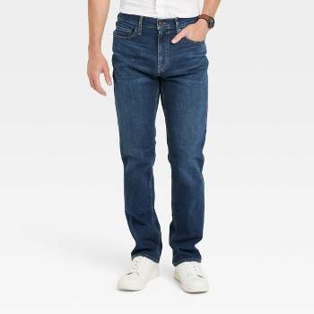 Men\'s Skinny Fit Jeans - Goodfellow & Co™ Dark Blue Denim 30x30 : Target