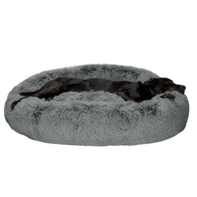 FurHaven Calming Cuddler Long Fur Donut Dog Bed