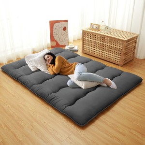Solid Floor Futon Mattress, 3-Inch Roll-Up Japanese Futon Mattress Floor Sleeping Mat for Adults, Dorm, Apartment, Bedroom, Living Room - 1 of 4