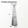 48,000 BTU Propane Patio Heater w/ 87" Quartz Glass, Tip-Safety, Wheels & Cover - 4 of 4