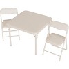 3-Piece Folding Table and Chair Set for Kids with Soft PU Cushions, Portable No Assembly for Eating Reading Playing - 3 of 4
