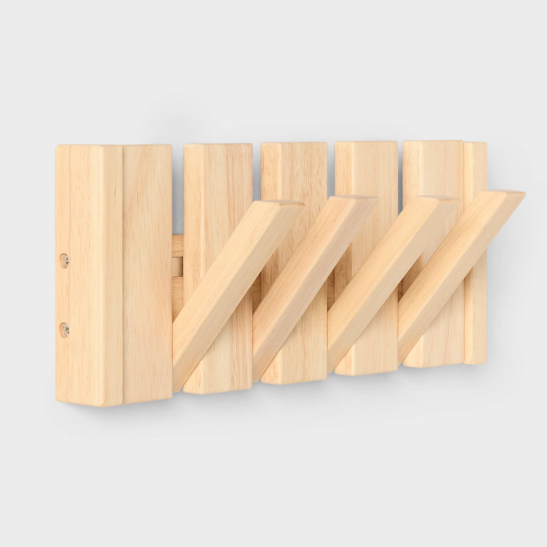 Wood Wall Hook Rail Natural Finish - Brightroom