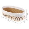 REGALWOVEN Cotton Rope Self-supporting Handcrafted Compact Multi-Use Open Storage Bins 13 x 5.9 x 3.9 Inch 1 Pack - 3 of 4