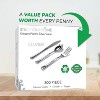 Stock Your Home 300-Pack Silver Plastic Cutlery Set- 100 Forks, 100 Knives, 100 Spoons - 4 of 4