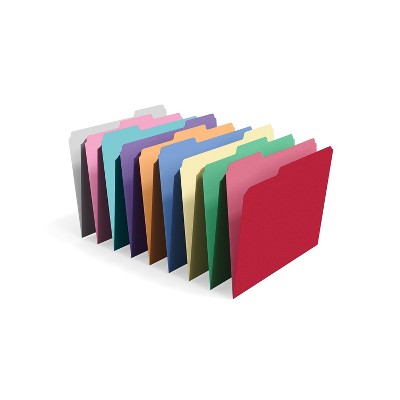 HITOUCH BUSINESS SERVICES File Folders 1/3 Cut Letter Size Assorted Colors 100/Box TR508804/508804