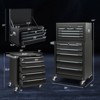 Costway Rolling Steel Tool Chest 5-Drawer Tool Storage Cabinet with Hanging Holes - 2 of 4