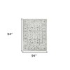 Ivory And Gray Floral Area Rug - 3 of 4