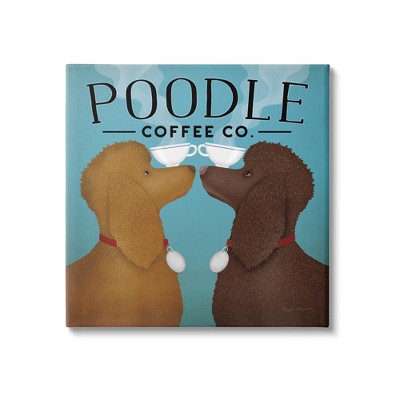 Stupell Industries Vintage Poodle Coffee Co Canvas Wall Art