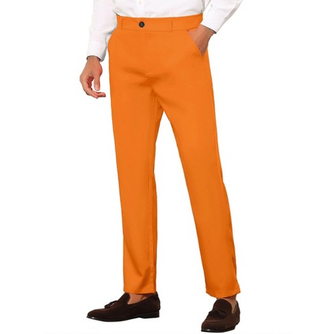 Orange skinny trousers best sale