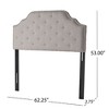 Contemporary Upholstered Headboard with Button Tufted Diamond Stitch & Nailhead Accents, Queen/Full Size Headboard -Christopher Knight Home - 2 of 4