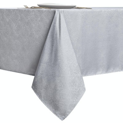 Kate Aurora Diamond Textured Spill And Stain Proof All Purpose Fabric Tablecloth