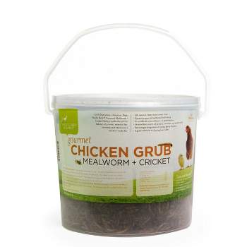 Pacific Bird & Supply Co. Gourmet Chicken Grub Dried Mealworms/Cricket - 26 oz Bucket