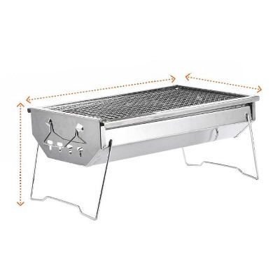 Compact Stainless Steel Folding Charcoal Hibachi Grill