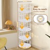 JANSNO 5-Tier 360° Revolving Bookshelf, Vertical Storage Organizer for Bedroom & Living Room - 3 of 4