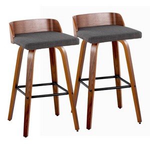 LumiSource Set of 2 30" Maya Swivel Barstools - 1 of 4