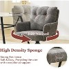 DYHOME Dining Chairs Set of 6, Mid Century Modern Swivel Dining Chairs with Arm, Upholstered Accent Chair for Kitchen Dining Living Room - 3 of 4