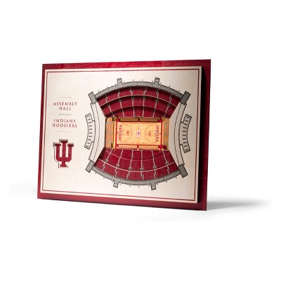 NCAA Indiana Hoosiers 5-Layer Stadiumviews 3D Wall Art