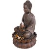 Alpine Corporation 33" LED Lit Resin Buddha Sculptural Fountain: Serene Garden & Patio Decor - 3 of 4
