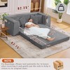 Sapphtopaz 82.25" 2-in-1 Couches for Living Room Convertible Sofa Bed Pull Out Sleeper Couch with 5 Pillows&Cup Holders Couch Bed for Bedroom - 4 of 4