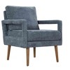 CAVINAS Chenille Accent Chair with Mid-Height Backrest,Mid-Century Modern Upholstered Living Room Chairs,Reading Chairs for Living Room - 3 of 4