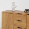 VYNXARIA 47.2" Natural Wood Kitchen Cabinet: Storage - Packed Sideboard with 3 Drawers & 2 Doors - 4 of 4