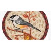 Earth Rugs Wildlife Chickadee Round Coaster – 7"x7" Braided Jute with Hand-Stenciled Chickadee, Rustic Nature-Inspired Design - 3 of 3
