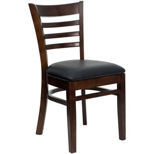 Flash Furniture Ladder Back Wooden Restaurant Chair - 1 of 4