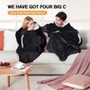 Inhand Gray Fuzzy Wearable Hoodie Blanket - Oversized Cozy Polyester Sweatshirt for Women, One Size Fits All - The Perfect Warm Gift - 3 of 4