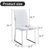 ChicFurnit Dining Sets Modern Round Table Set with 2 pcs Comfortable Upholstered Chairs for Dining Room, White, 21.5"*17.2"*35.7" - 2 of 4