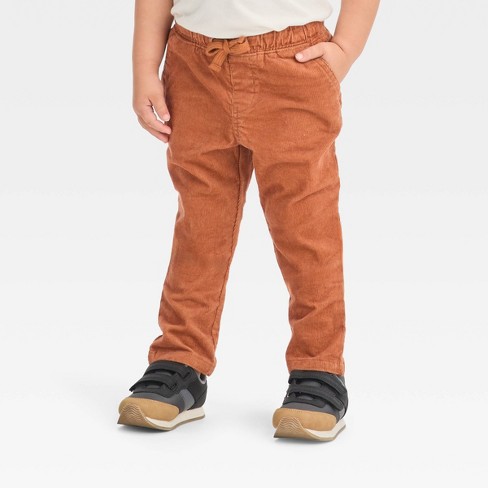 Boys' Relaxed Tapered Corduroy Pull-on Pants - Cat & Jack™ Brown