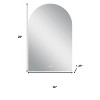 HomeRoots 38" White Arch Lighted Frameless Bathroom Vanity Mirror - 3 of 3