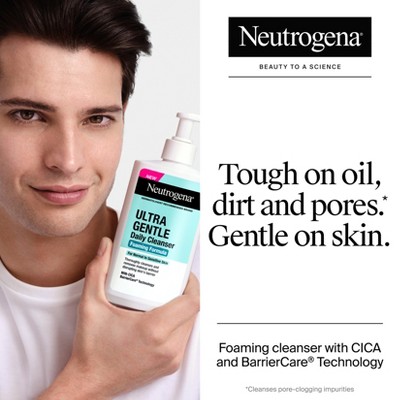Neutrogena Ultra Gentle Daily Cleanser Foaming Formula - 8.5 fl oz: No Fragrance Added, Paraben-Free, For Normal and Sensitive Skin