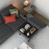 KTMBDW Convertible Sectional Sofa Couch, 3 Seat L-Shaped Sofa with Fabric Ottoman Small Couch for Small Apartments, Living Room and Office - 3 of 4